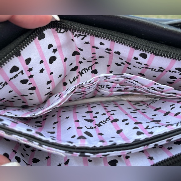 EUC Betsey Johnson Peek-A-Boo Black Cat Pouch/Wristlet - Picture 6 of 13